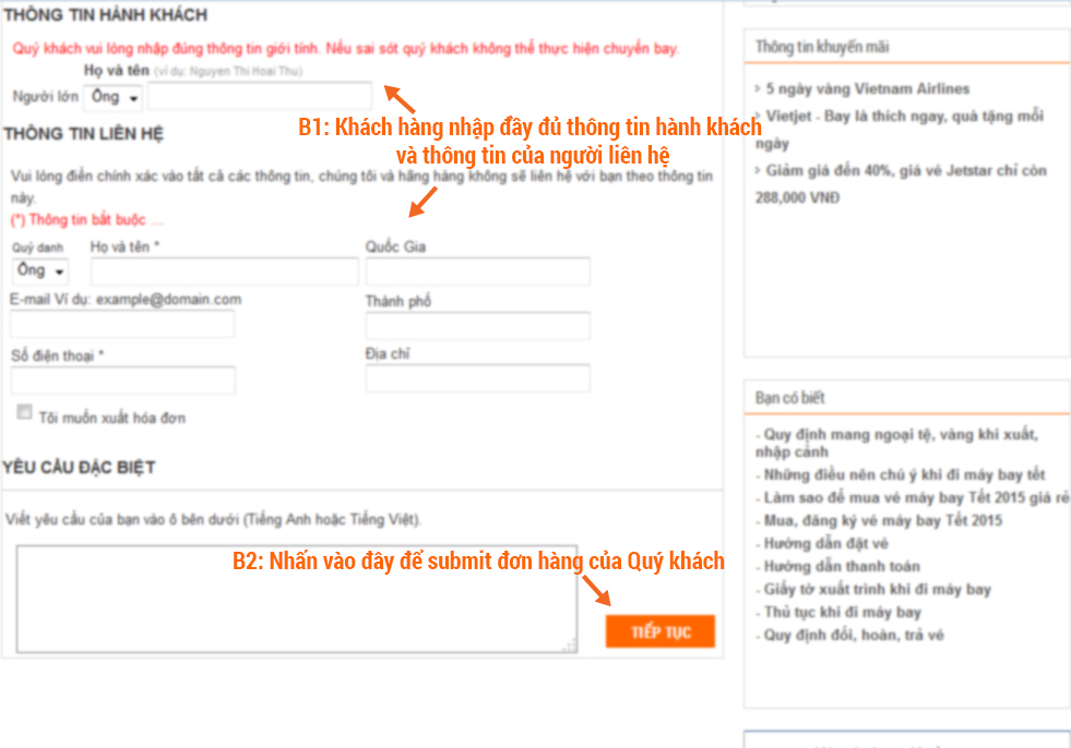 Hướng dẫn đặt vé máy bay