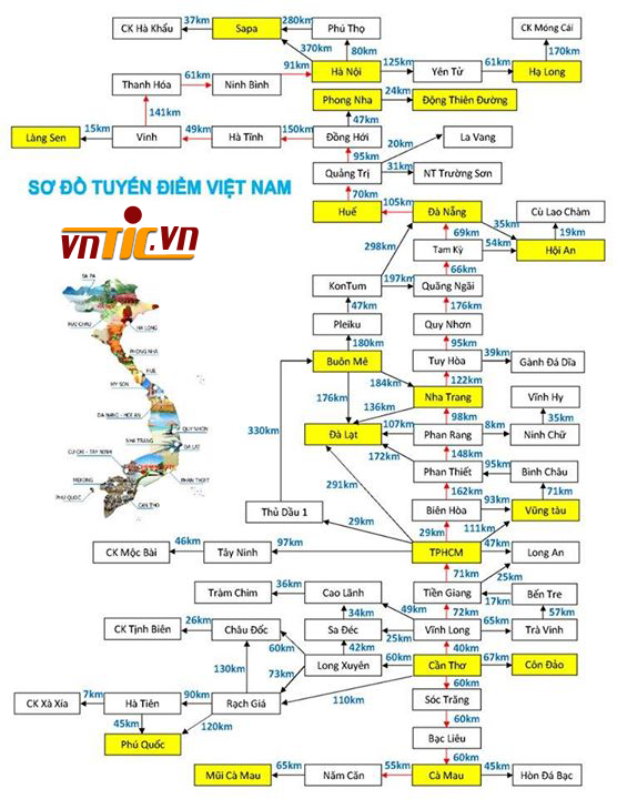 Bản đồ du lịch Việt Nam