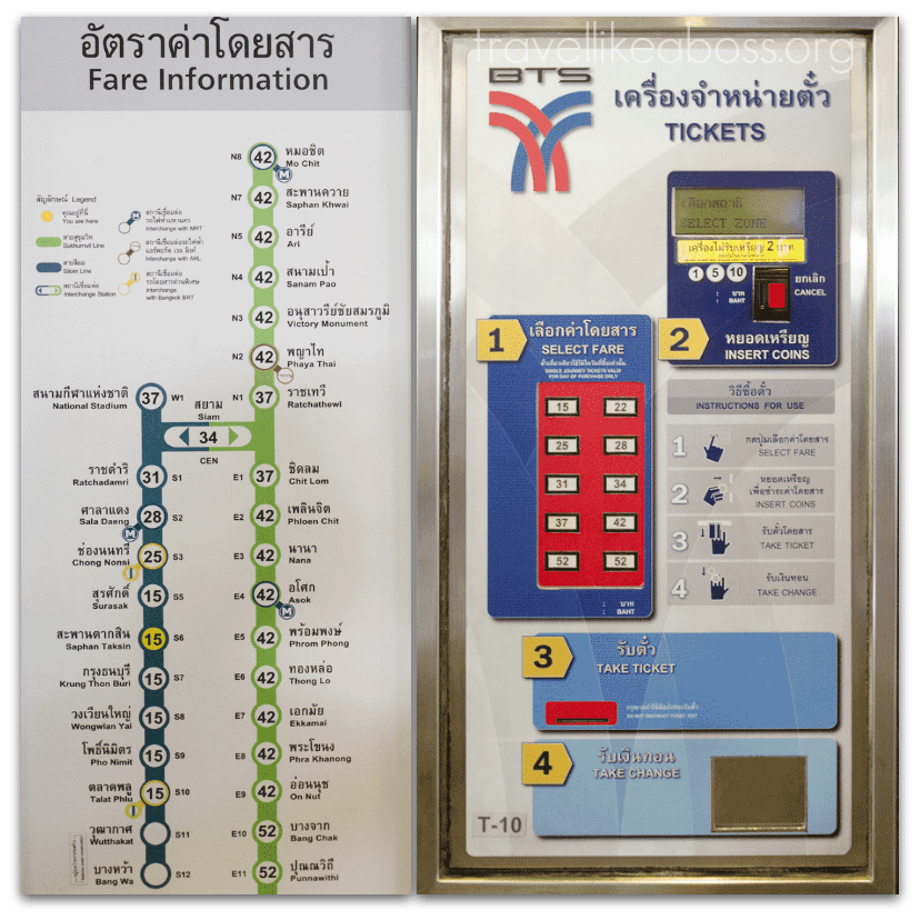 Hướng dẫn mua vé BTS Phaya Thai