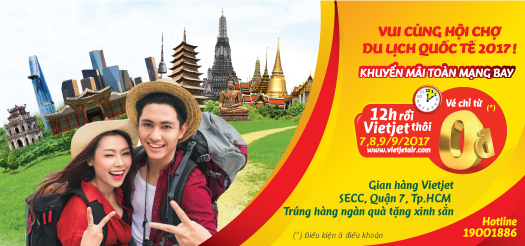 vé máy bay - hội chợ du lịch quốc tế