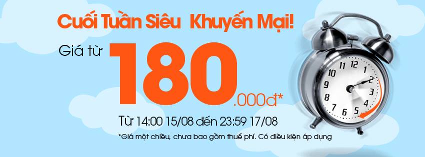 Khuyến mãi Jetstar cuối tuần chỉ 180 ngàn