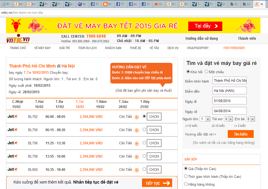 Vé máy bay tết Jetstar