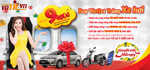 Vé Vietjet 9000