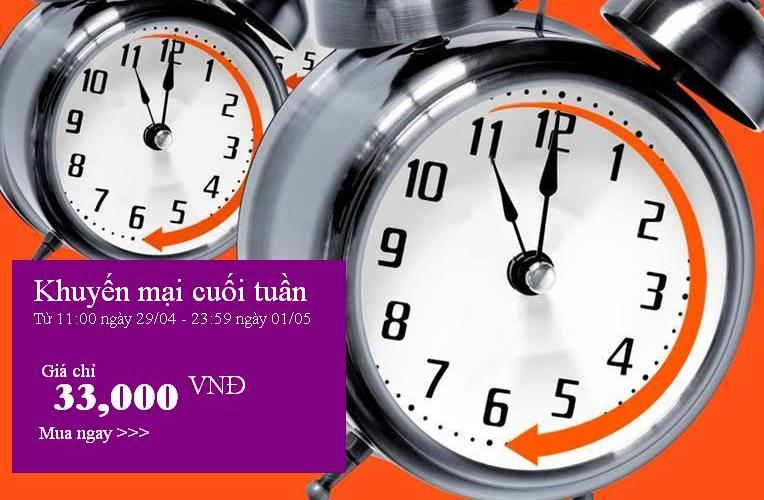 Săn vé máy bay 33K khuyến mãi cuối tuần