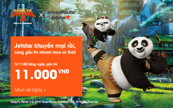 Hè nhộn nhịp vé máy bay 11K cùng Panda KungFu